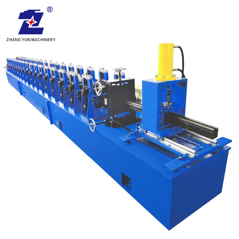 Steel Structure Construction CZ Purlin Interchangeable Roll Forming Machine with Punch Hole Device Machine