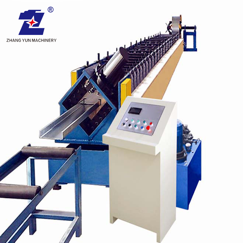 Multiple Size CZ Section Construction Purlin Aluminium Roll Forming Machine With Automatic Punching