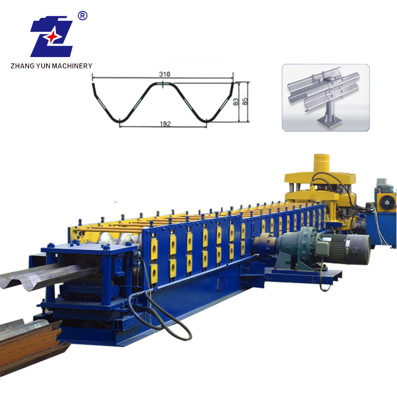 Best Galvanized Metal Steel W Beam Highway Guardrail Roll Forming Machine in China