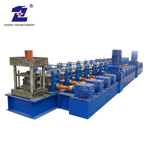 with Strong Power Gear Box Road Protection 2 Wave Highway Crash Barrier Guardrail Profiles Roll Forming Machine